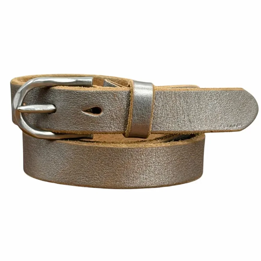 American Eagle Belt Silver Leather Vintage SZ S Women’s Rocker Streetwear Skinny